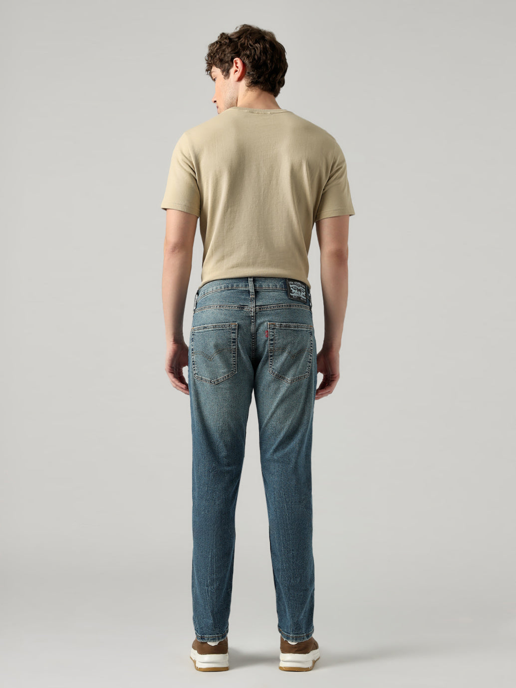 Men's 512 Blue Slim Tapered Fit Mid Rise Jeans - Back View