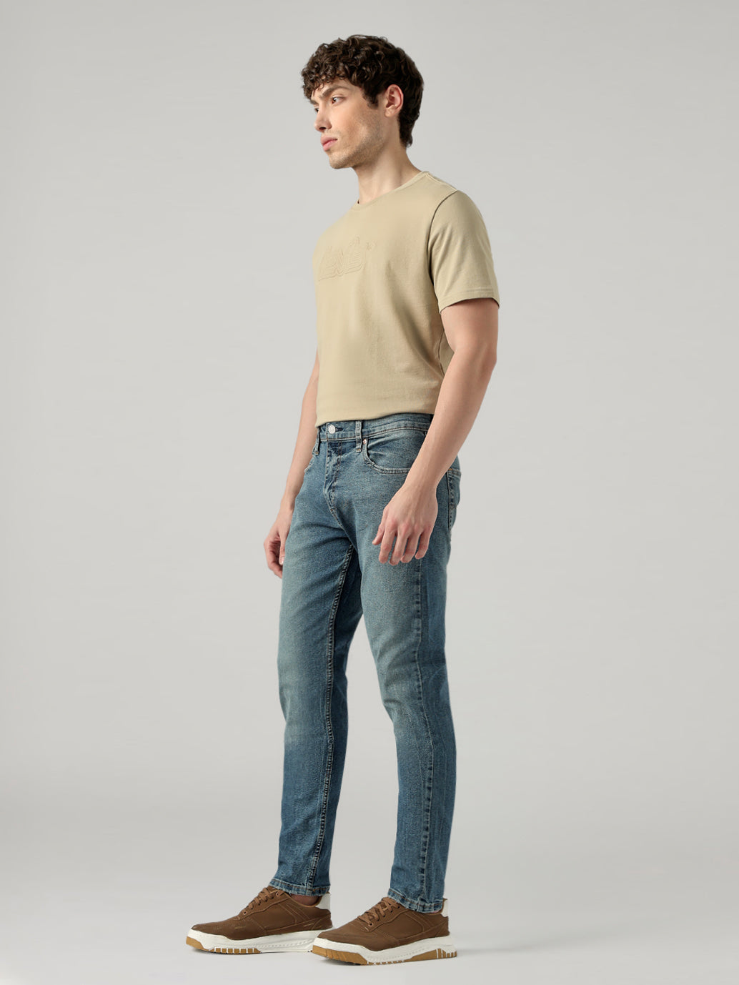 Men's 512 Blue Slim Tapered Fit Mid Rise Jeans - Side View