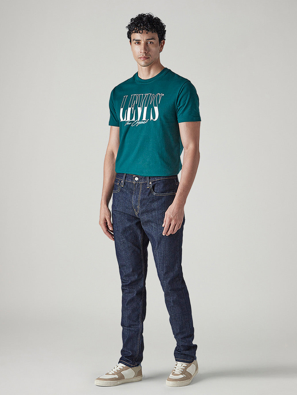 Men's 512 Dark Indigo Slim Tapered Fit Mid Rise Jeans - Side View