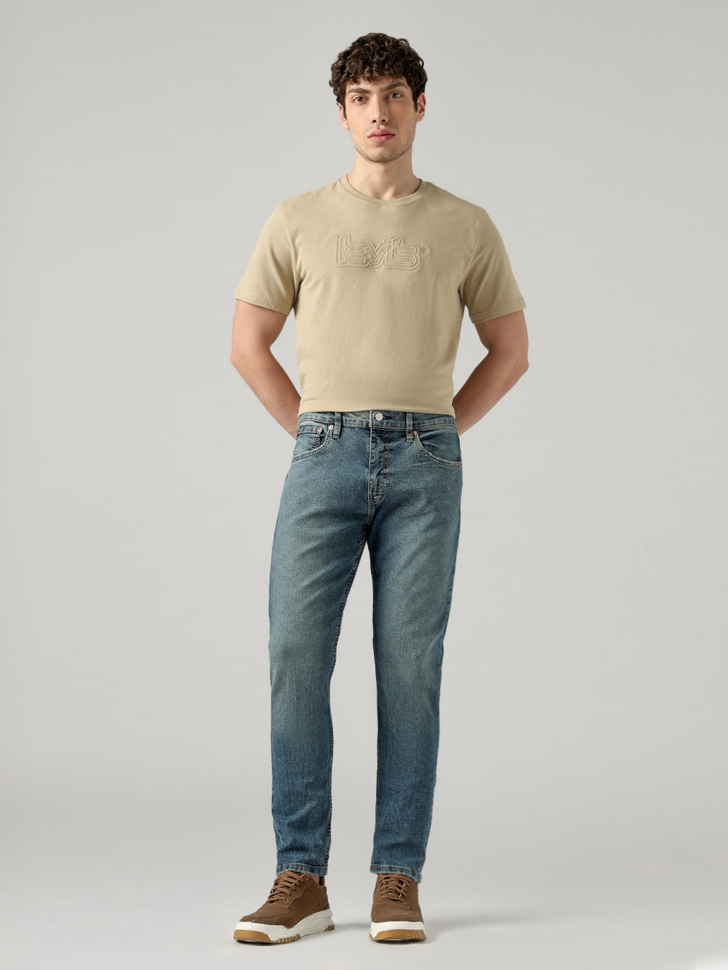Men's 512 Blue Slim Tapered Fit Mid Rise Jeans - Styleshot View