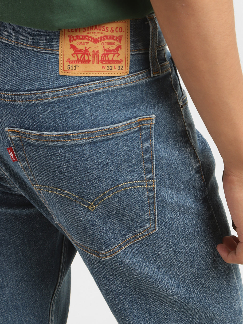 Men's 511 Blue Slim Fit Mid Rise Jeans - 65f124dd-612c-4186-bb84-5b20ad1bd8b2 View