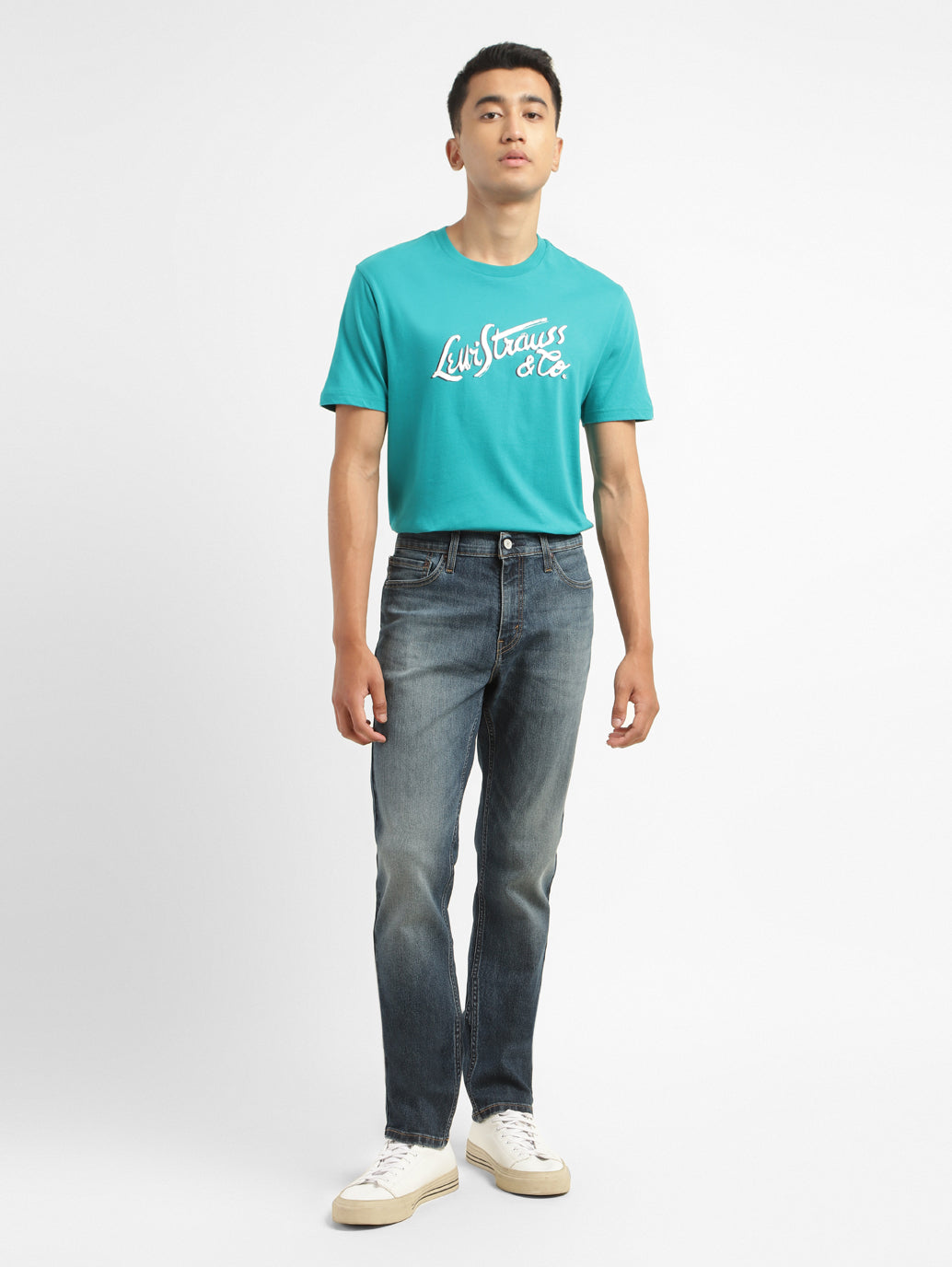 Men's 511 Blue Slim Fit Mid Rise Jeans