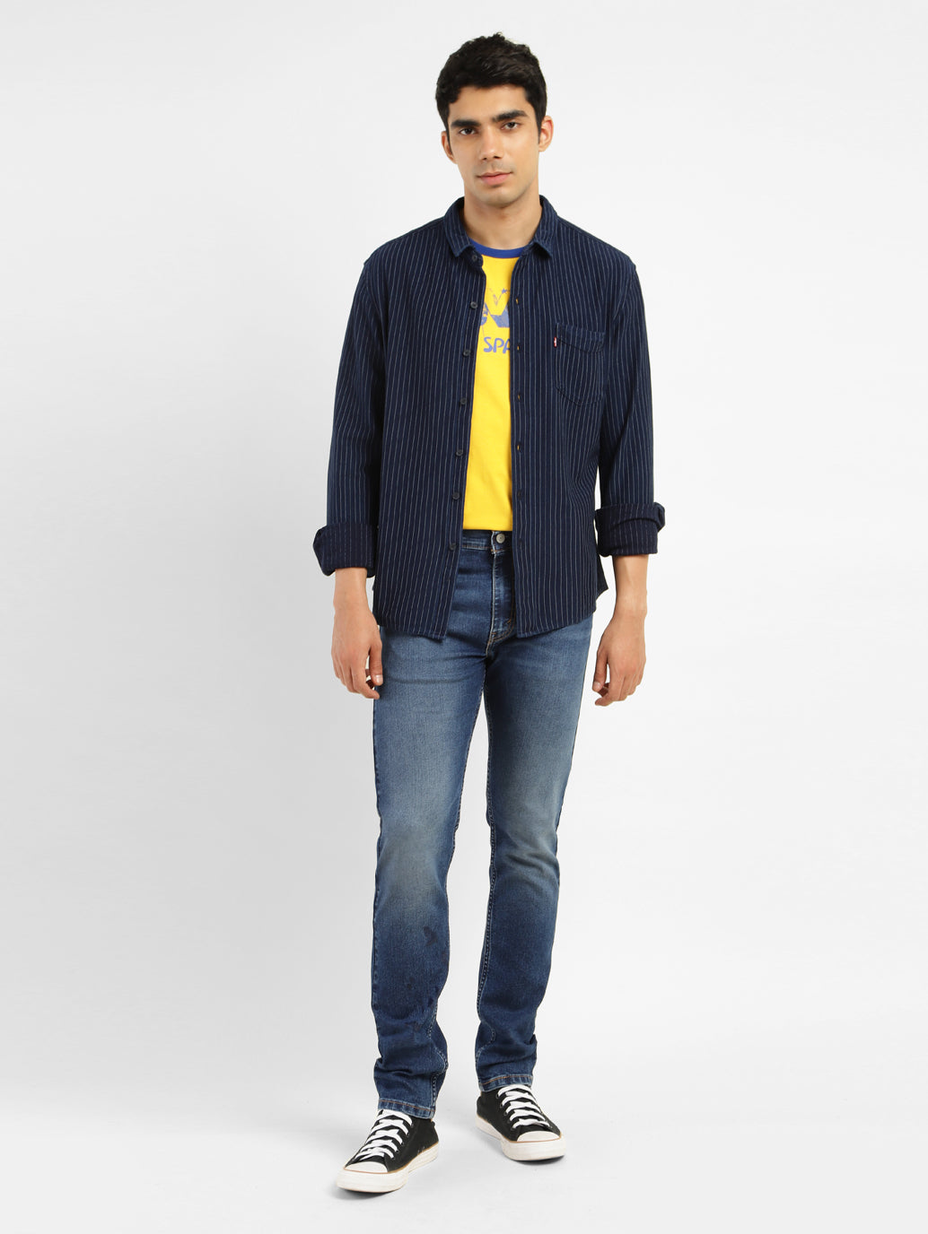 Men's 511 Blue Slim Fit Mid Rise Jeans