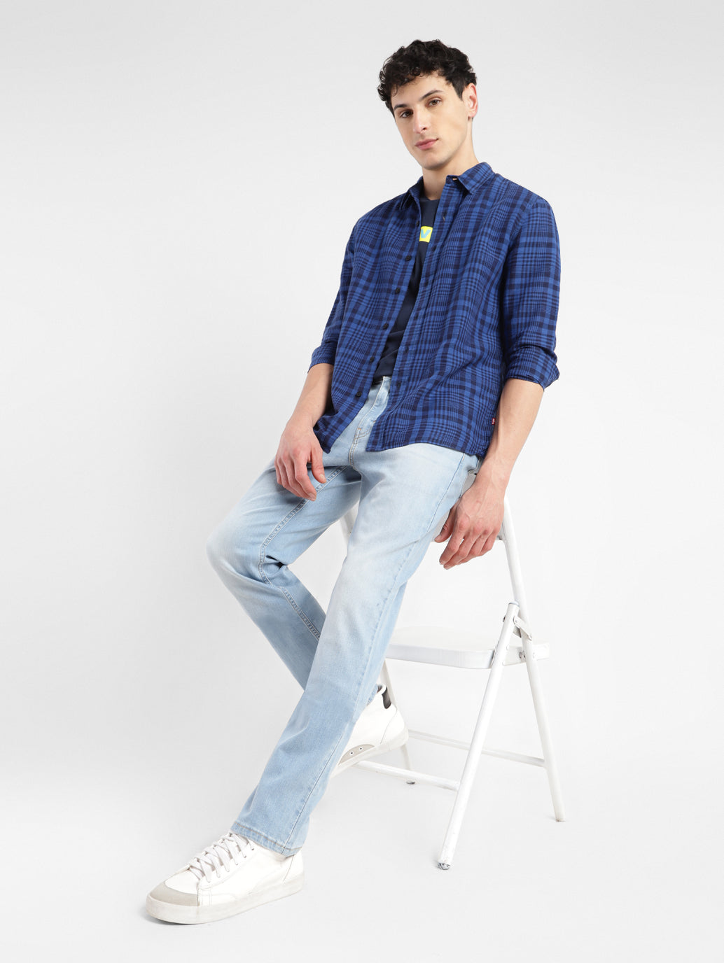 Men's 511 Blue Slim Fit Mid Rise Jeans
