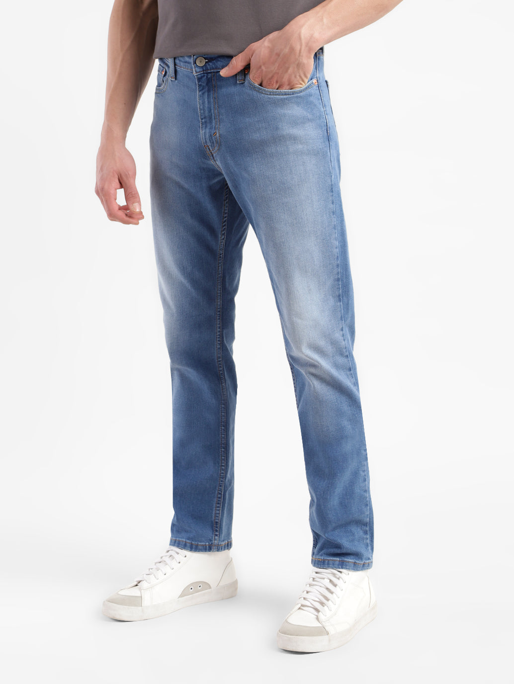 Men's 511 Navy Blue Slim Fit Mid Rise Jeans - b51aa30c-3cda-416a-afd0-2a9d57868674 View