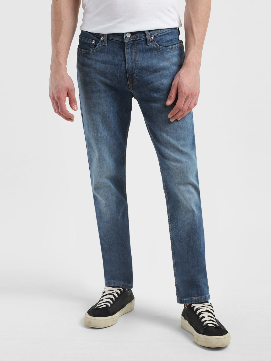 Levi's dark blue on sale skinny jeans