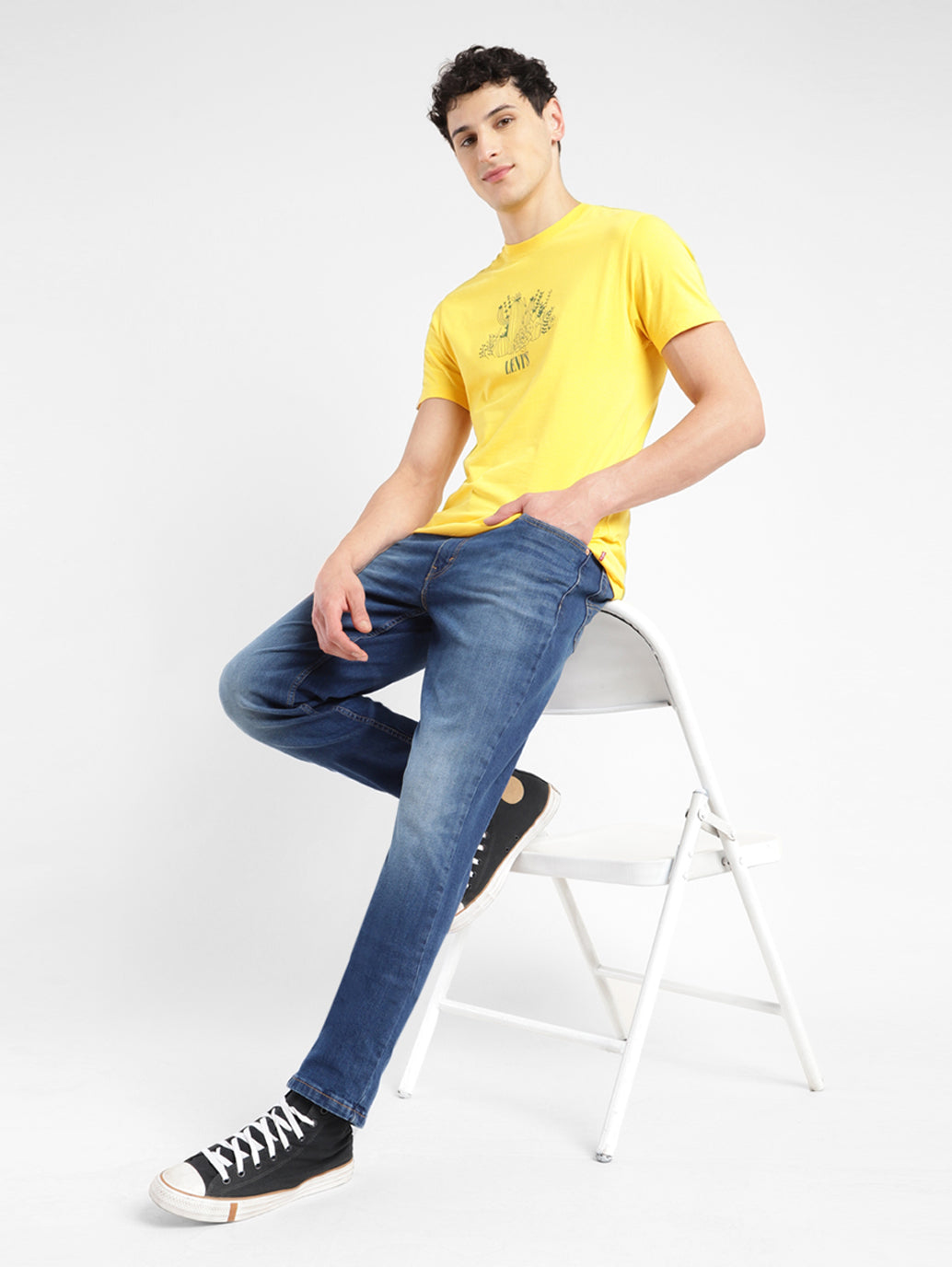 Men's 511 Blue Slim Fit Mid Rise Jeans