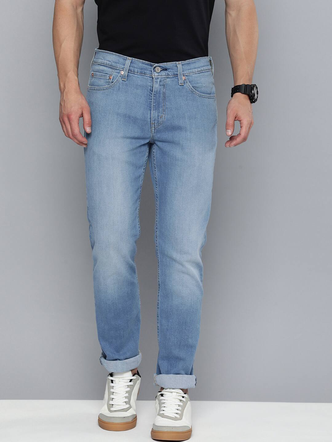 Men's 511 Blue Slim Fit Mid Rise Jeans