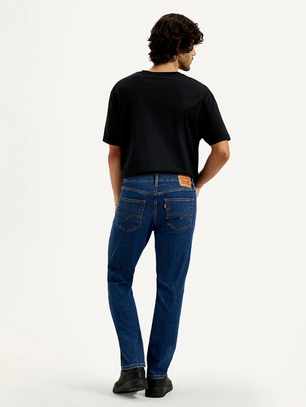 Men's 511 Navy Blue Slim Fit Mid Rise Jeans - Back View