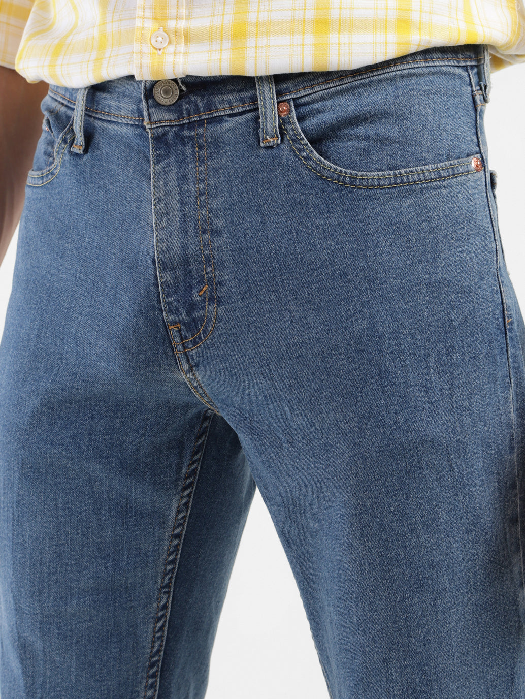 Men's 511 Blue Slim Fit Mid Rise Jeans - b72757df-741d-47a0-a13f-ac4dd46651ea View