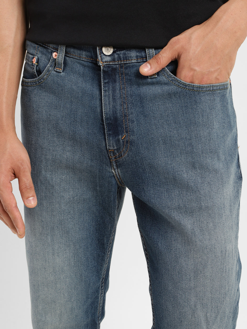 Men's 511 Indigo Slim Fit Mid Rise Jeans - FrontDetails View