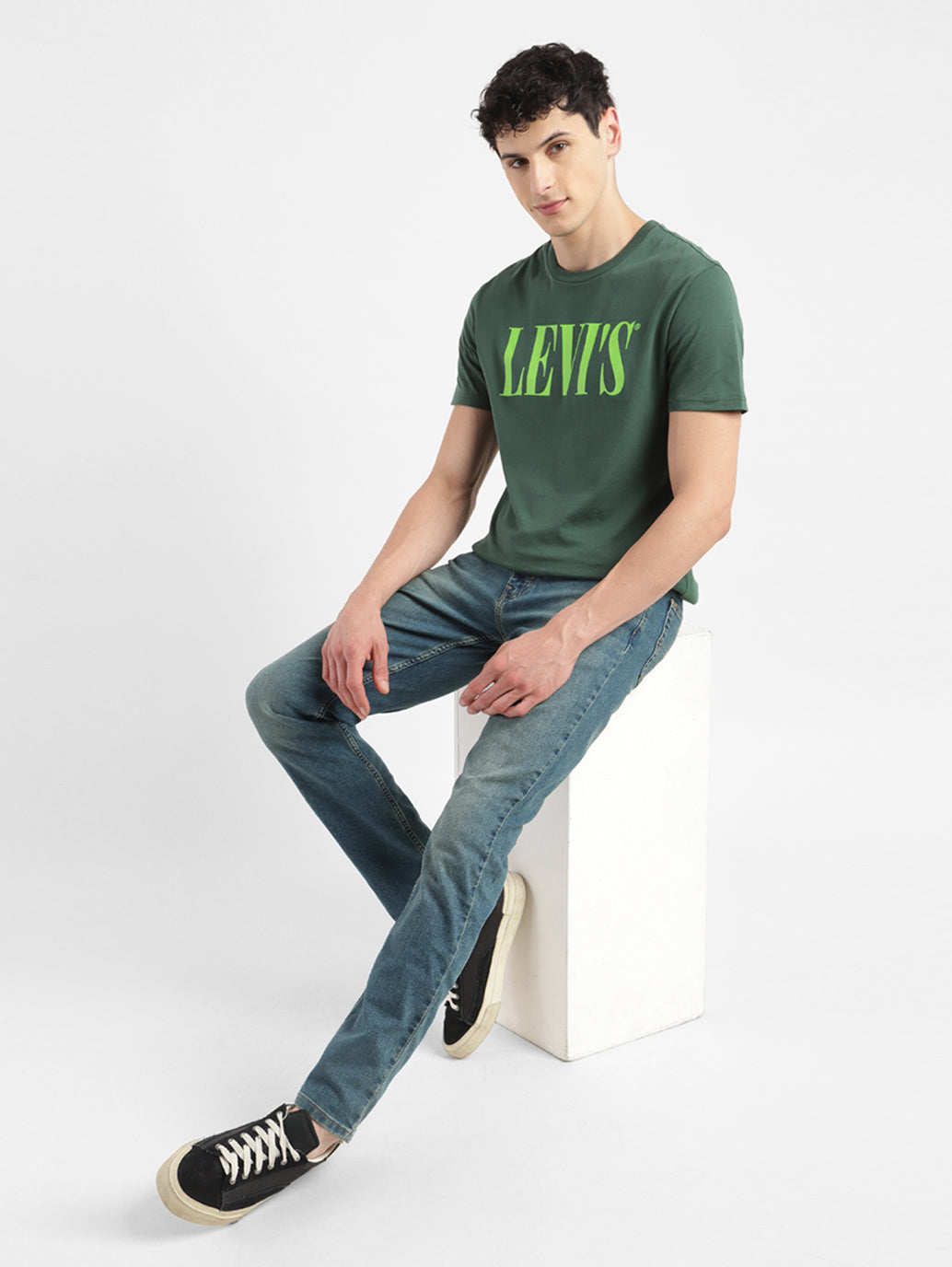 Men's 511 Blue Slim Fit Mid Rise Jeans