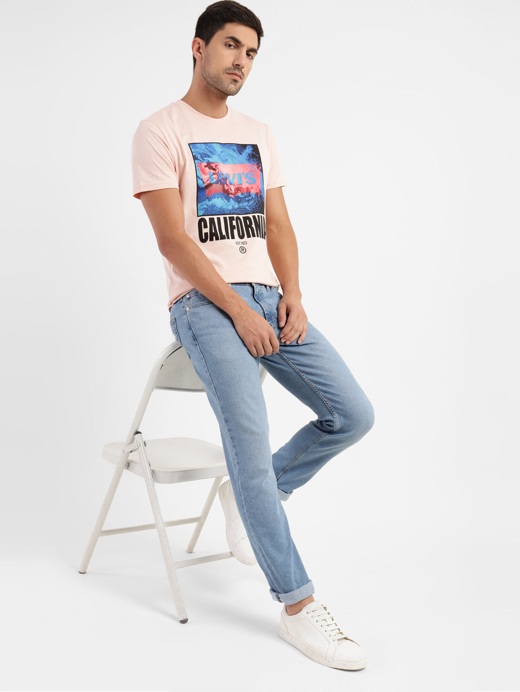 Men's 511 Blue Slim Fit Mid Rise Jeans