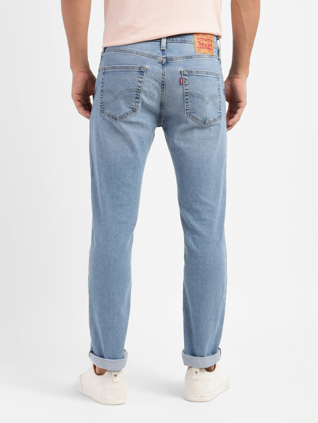 Men's 511 Blue Slim Fit Mid Rise Jeans - a5123f37-9809-4382-be9d-96392870a9f0 View