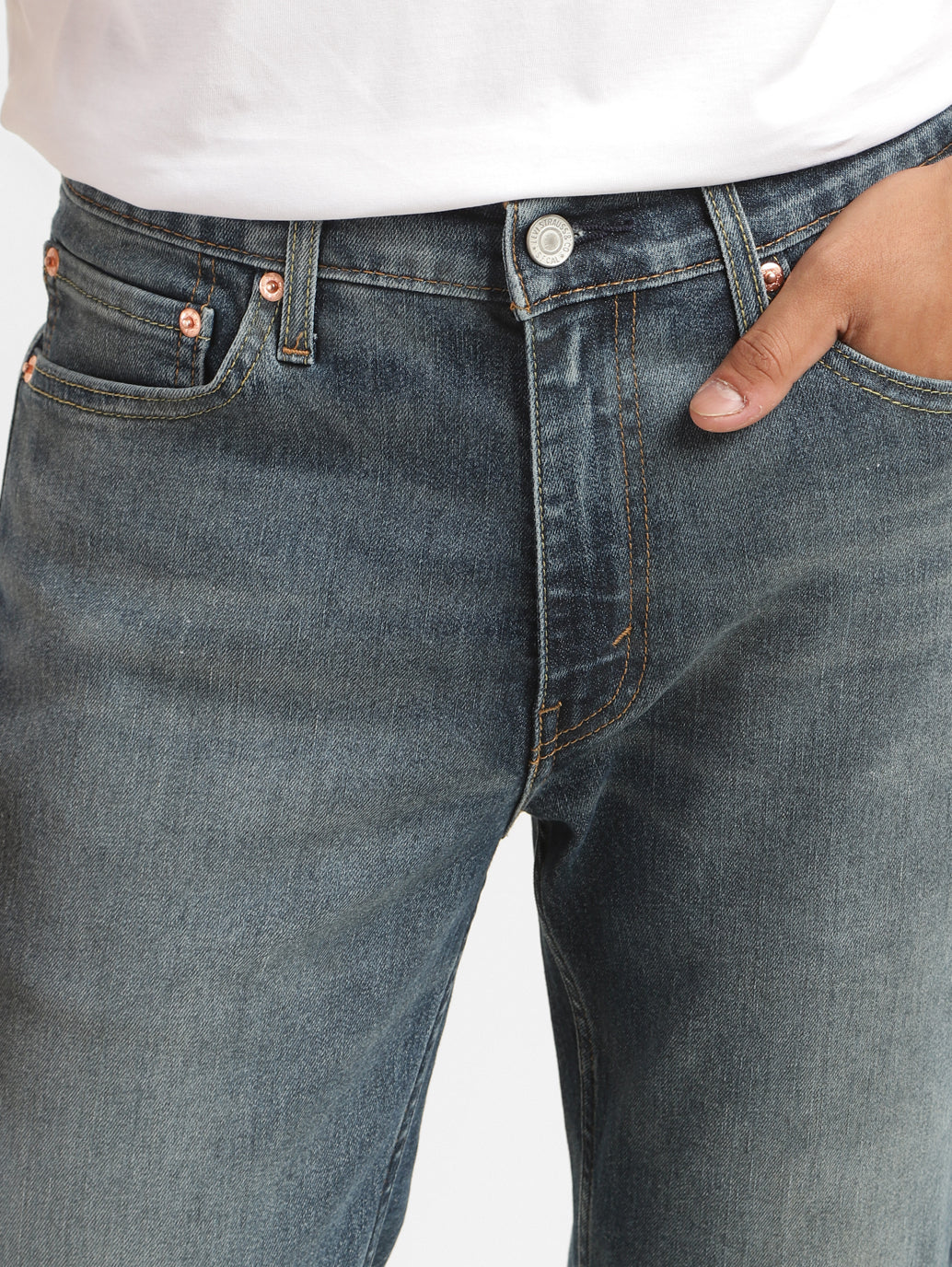 Men's 511 Blue Slim Fit Mid Rise Jeans - 30e3c255-5954-4d02-9ff6-60e656ee11c1 View