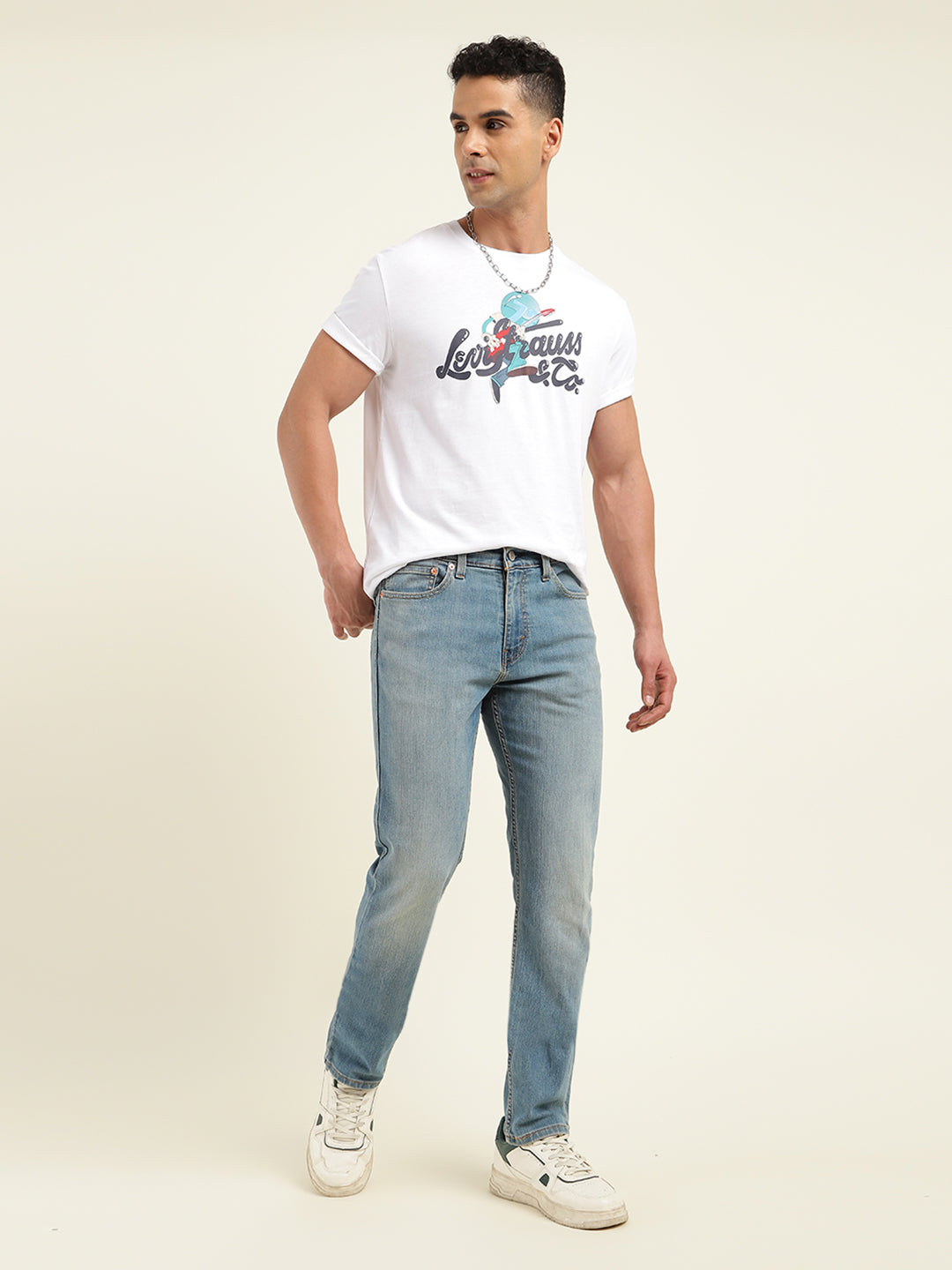 Men's 511 Blue Slim Fit Mid Rise Jeans