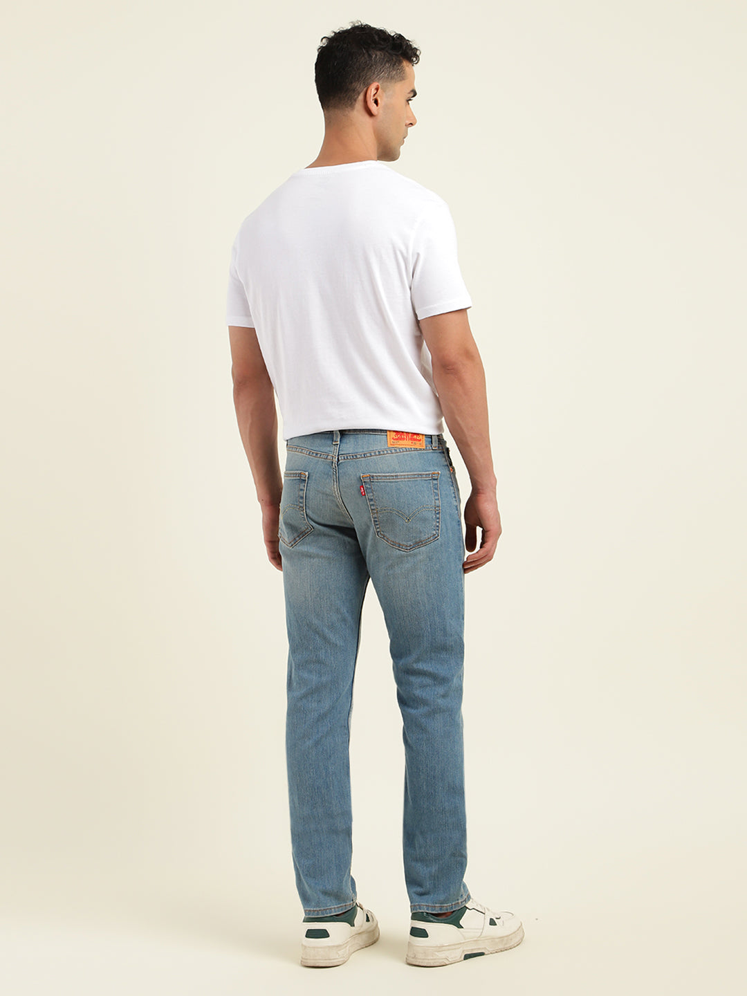 Men's 511 Blue Slim Fit Mid Rise Jeans - Back View