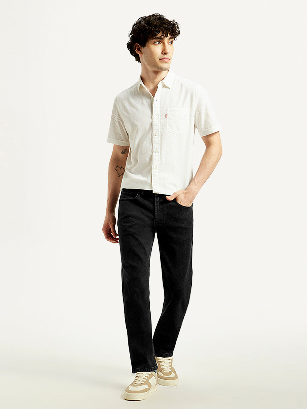 Men's 511 Grey Slim Fit Mid Rise Jeans - Styleshot View