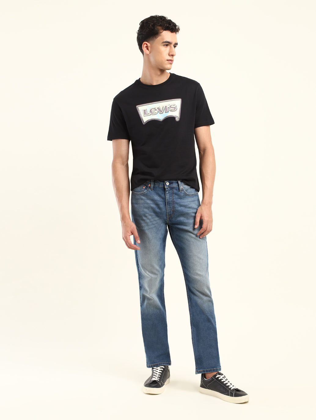 Men's 511 Blue Slim Fit Mid Rise Jeans - Front View