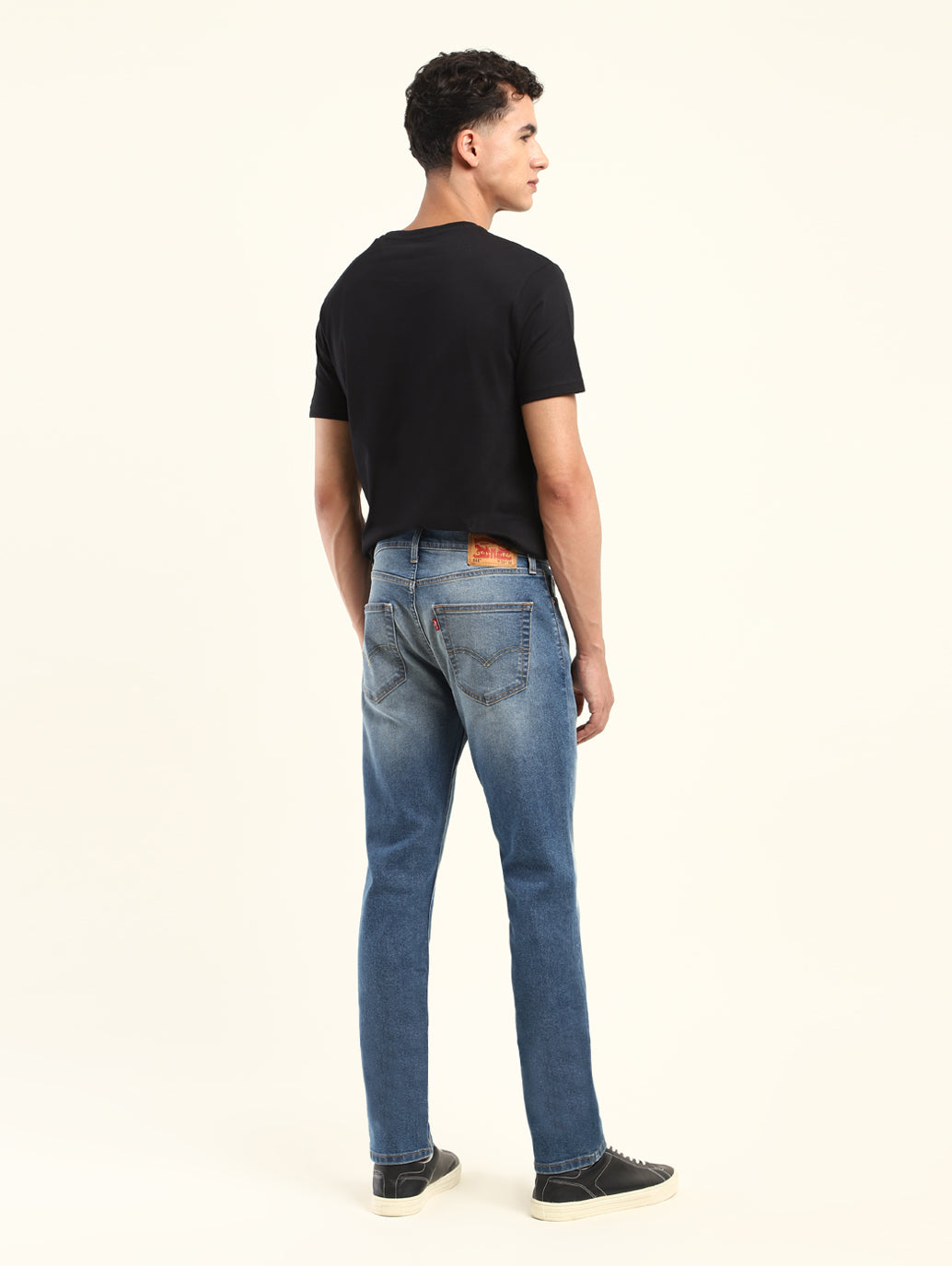 Men's 511 Blue Slim Fit Mid Rise Jeans - Back View