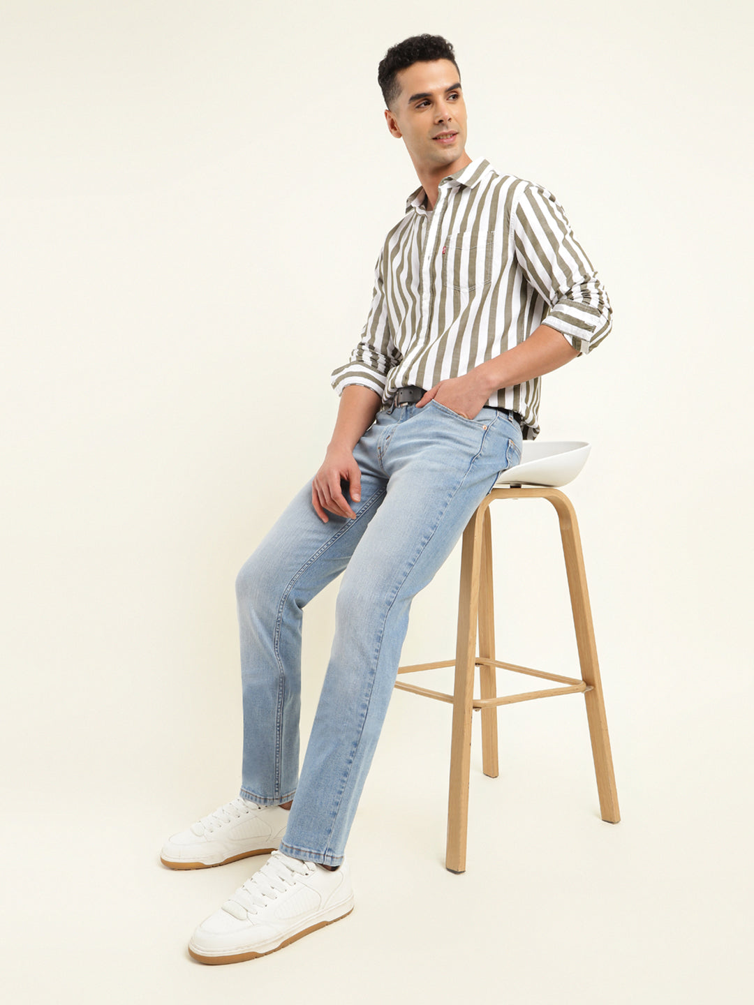 Men's 511 Blue Slim Fit Mid Rise Jeans