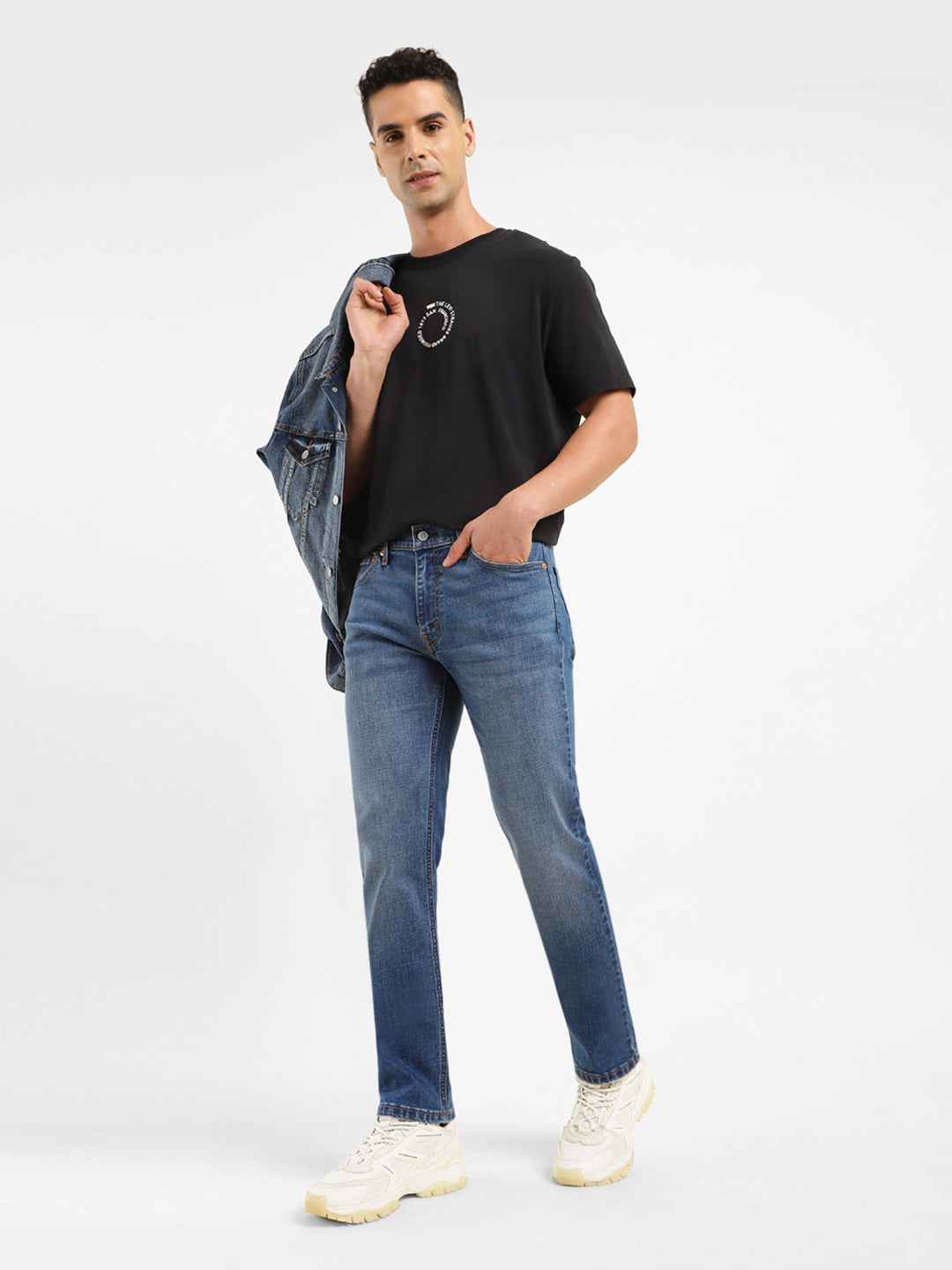Men's 511 Blue Slim Fit Mid Rise Jeans