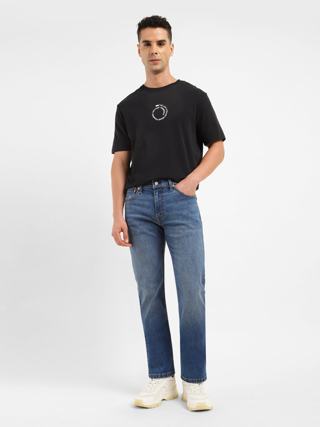 Men's 511 Blue Slim Fit Mid Rise Jeans - Front View