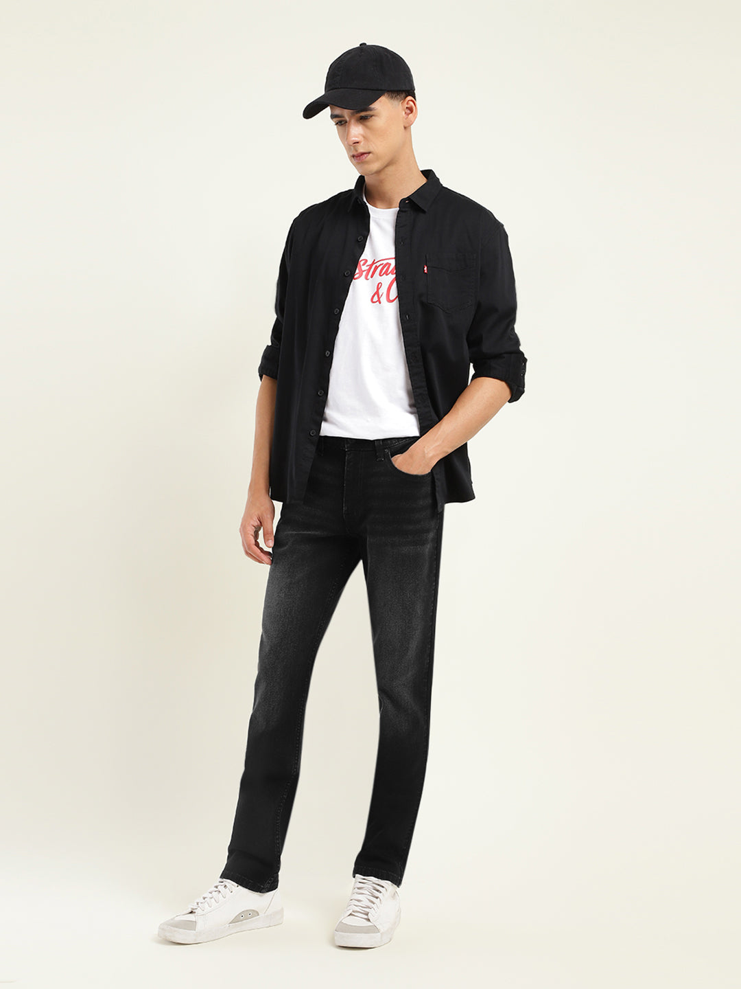 Men's 511 Black Slim Fit Mid Rise Jeans
