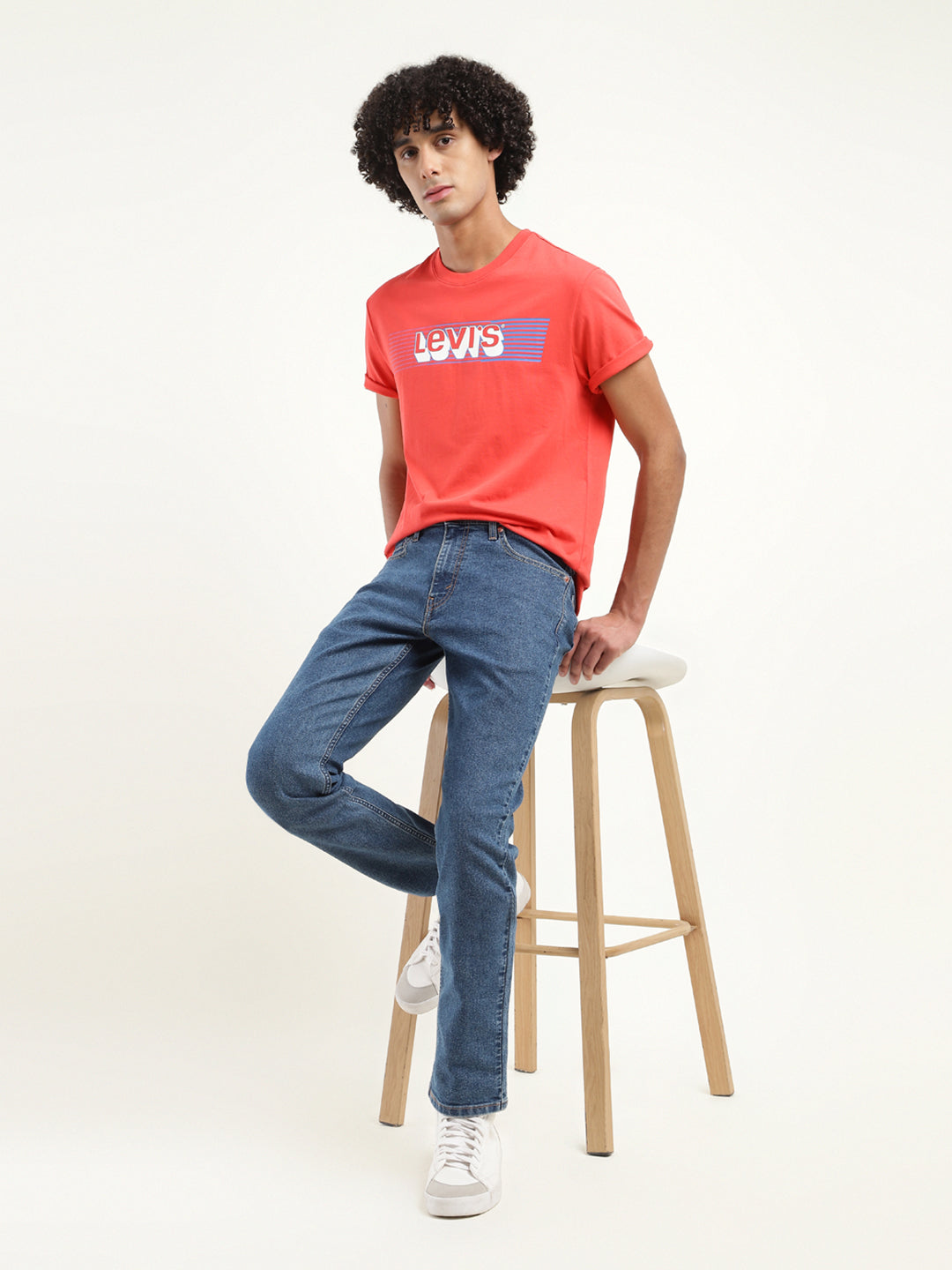 Men's 511 Blue Slim Fit Mid Rise Jeans