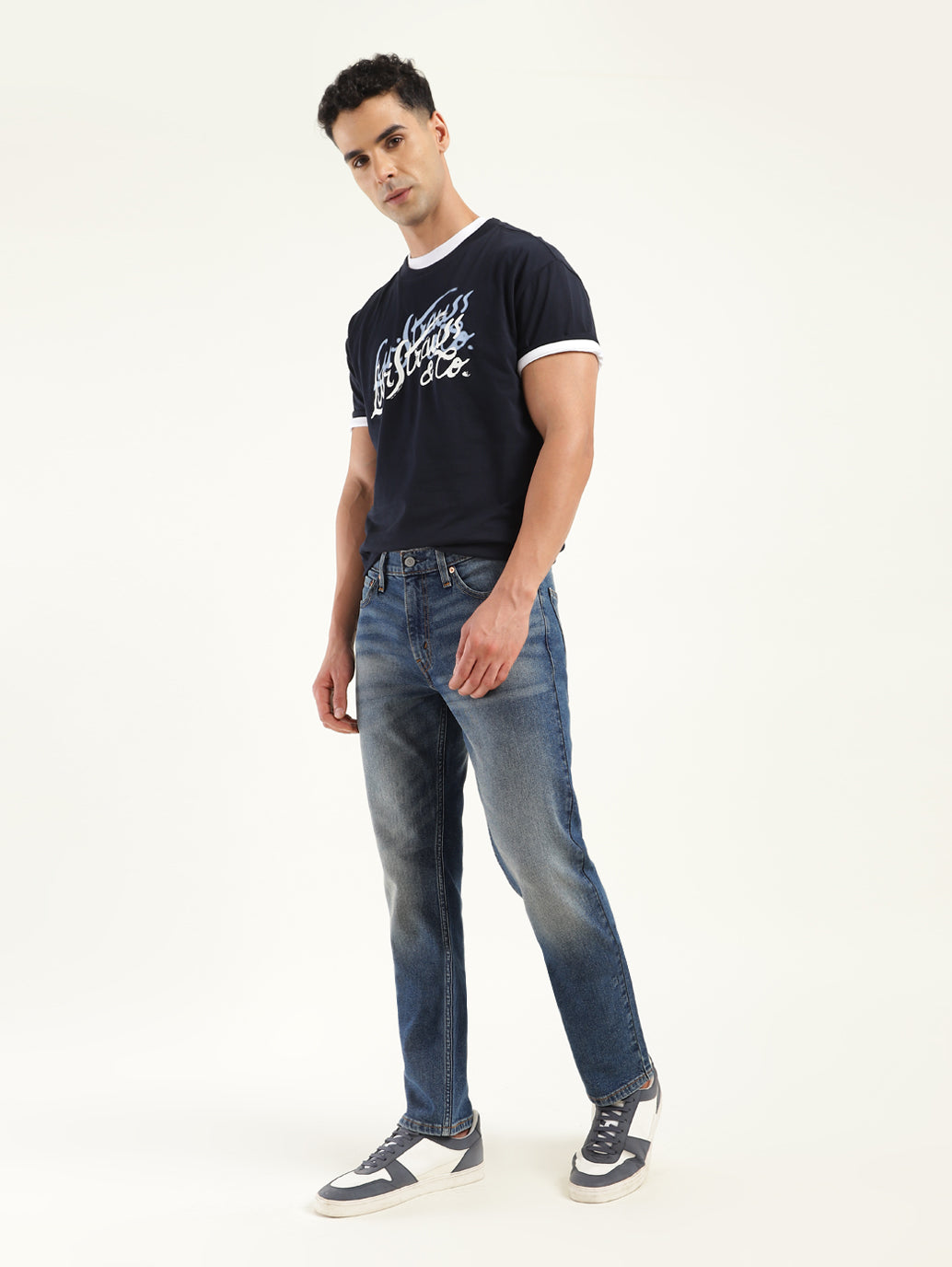 Men's 511 Blue Slim Fit Mid Rise Jeans