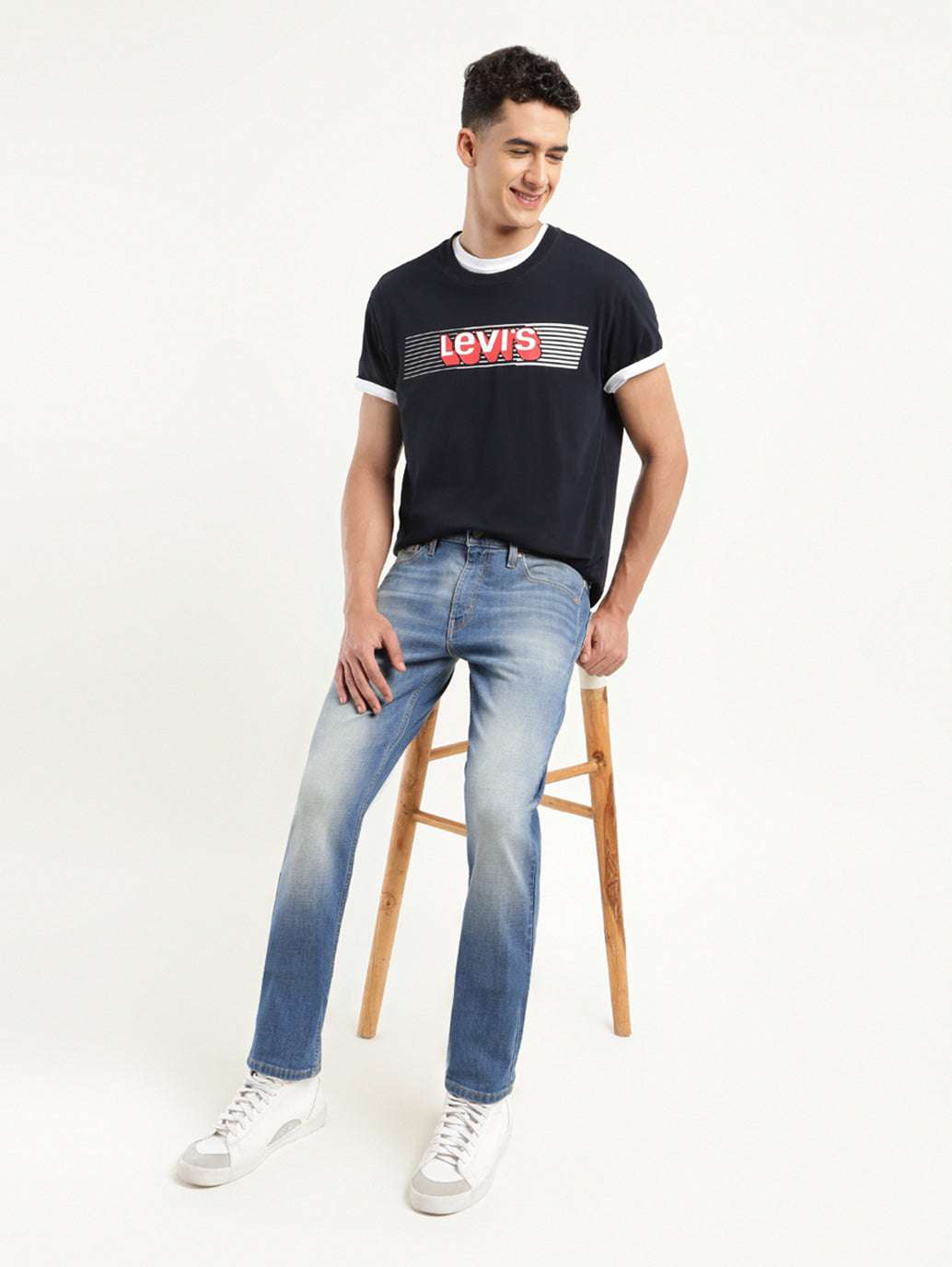Men's 511 Blue Slim Fit Mid Rise Jeans