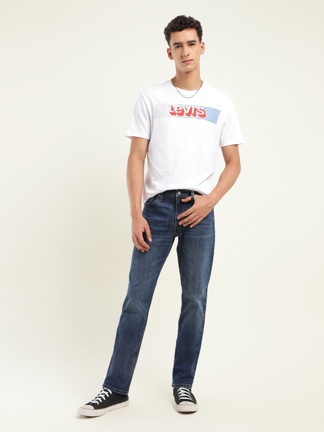 Men's 511 Blue Slim Fit Mid Rise Jeans