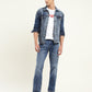 Men's 511 Blue Slim Fit Mid Rise Jeans - Styleshot View