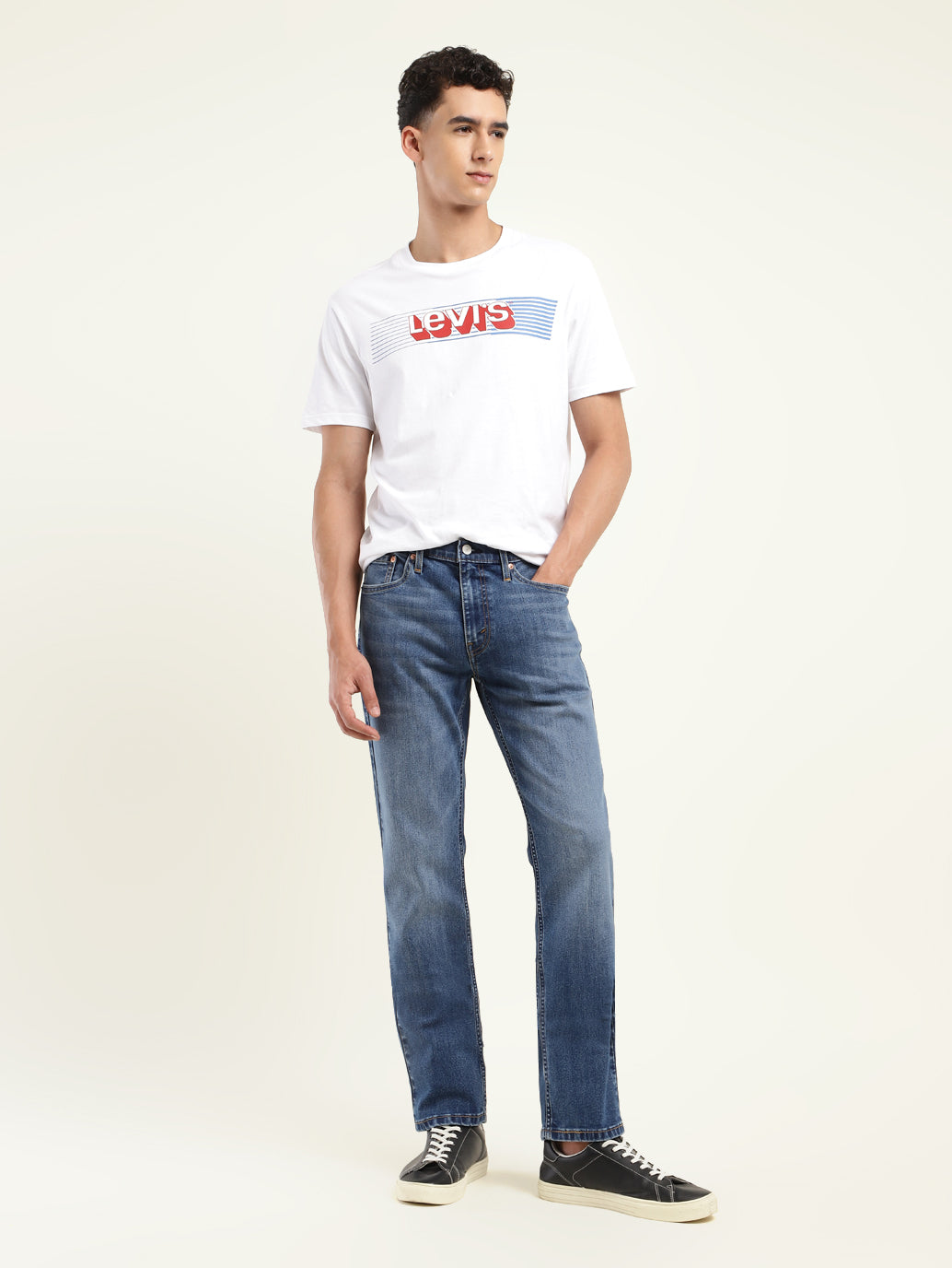 Men's 511 Blue Slim Fit Mid Rise Jeans - Front View