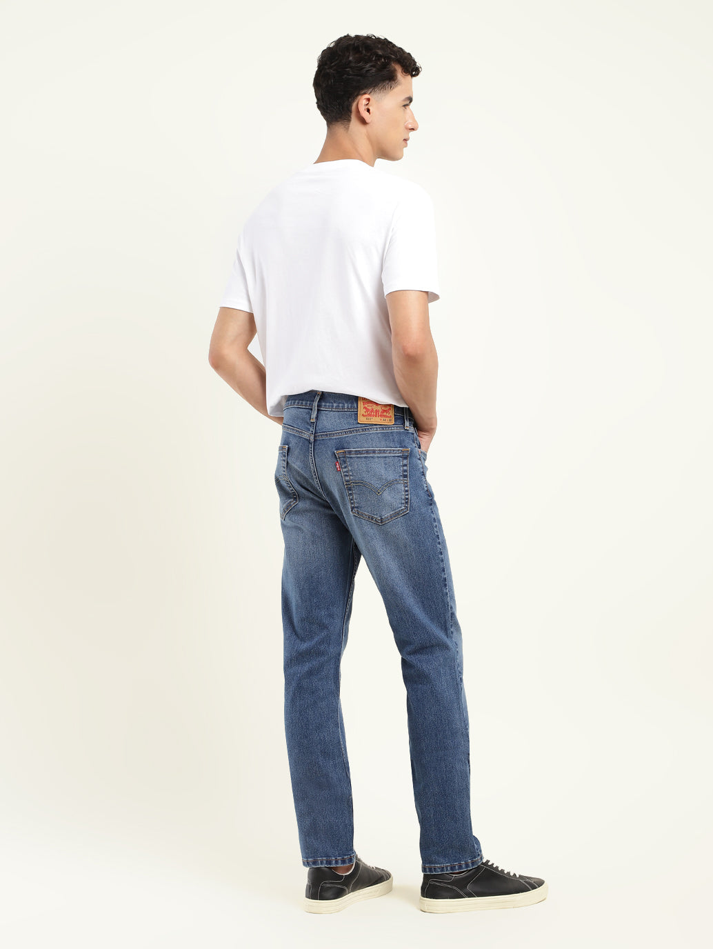 Men's 511 Blue Slim Fit Mid Rise Jeans - Back View