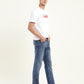 Men's 511 Blue Slim Fit Mid Rise Jeans - Side View
