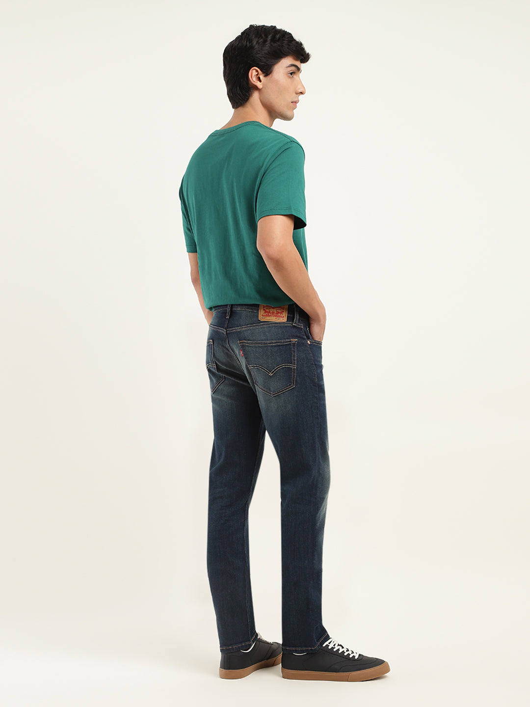 Men's 511 Blue Slim Fit Mid Rise Jeans - Back View