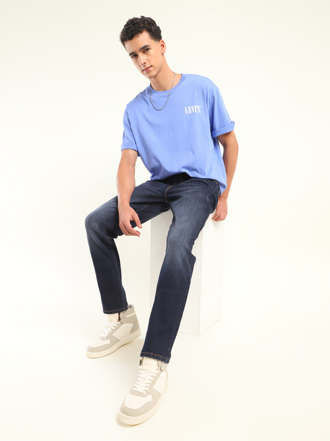 Men's 511 Blue Slim Fit Mid Rise Jeans