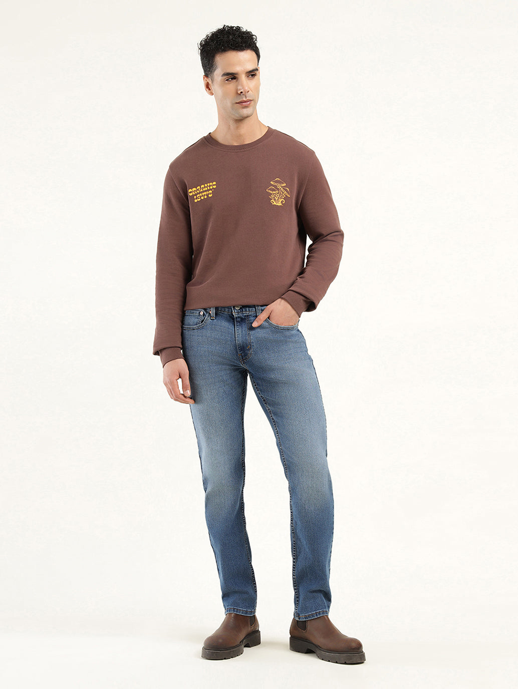 Men's 511 Indigo Slim Fit Mid Rise Jeans - Front View