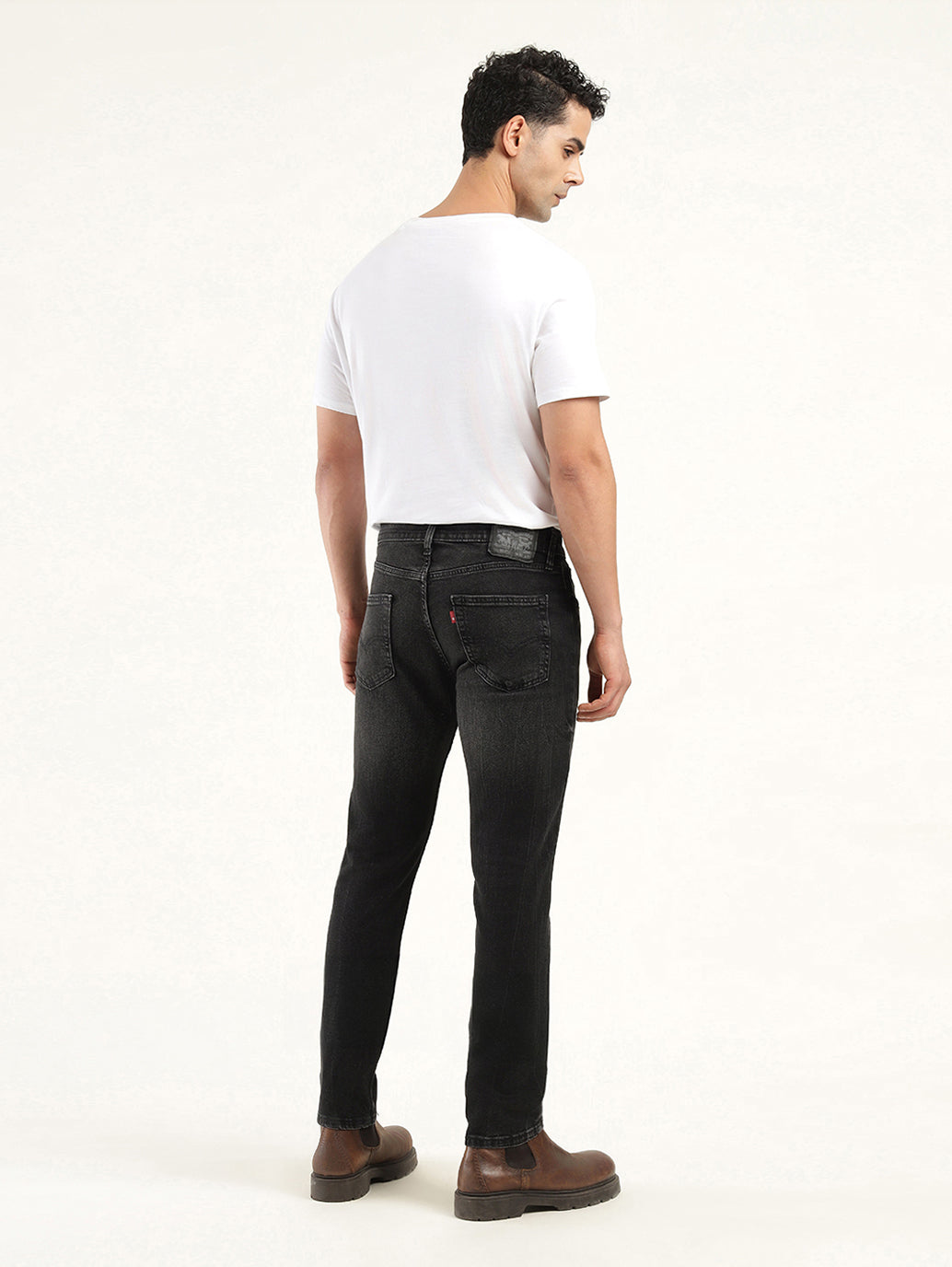 Men's 511 Black Slim Fit Mid Rise Jeans - Back View