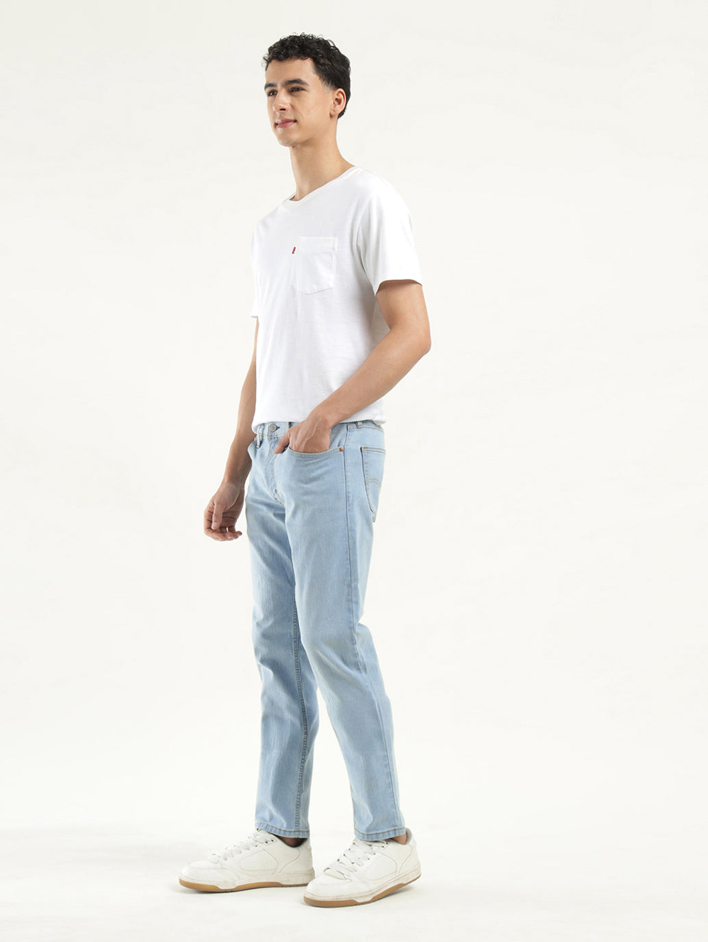 Men's 511 Indigo Slim Fit Mid Rise Jeans - side View