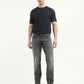 Men's 511 Black Slim Fit Mid Rise Jeans - Front View