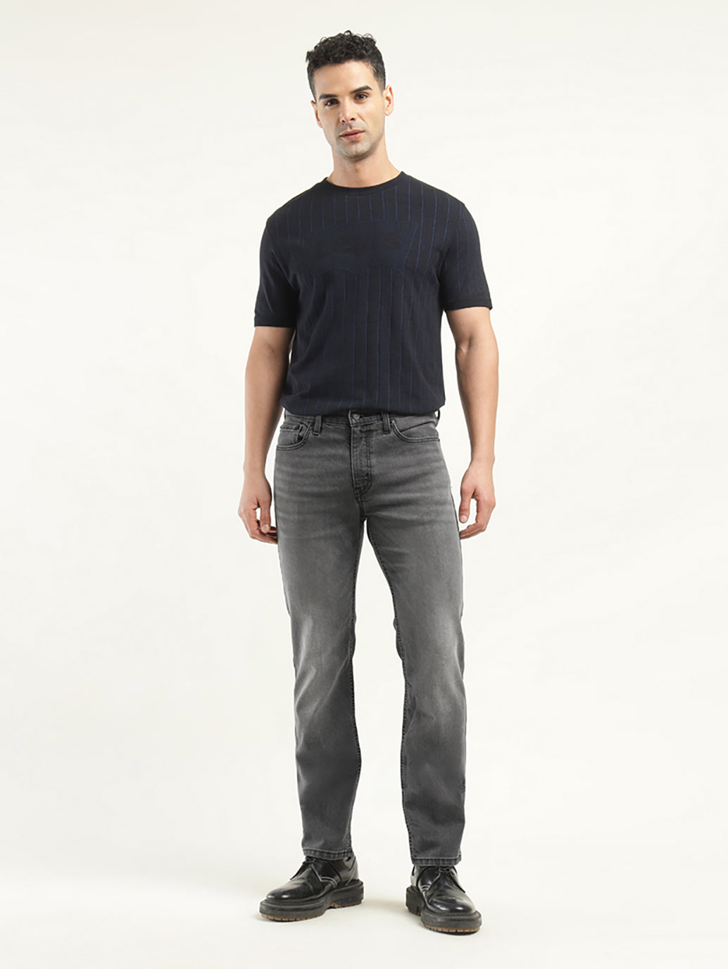 Men's 511 Black Slim Fit Mid Rise Jeans - Front View