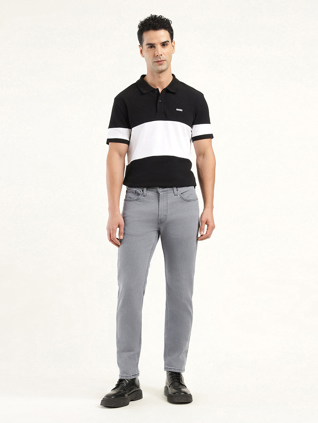 Men's 511 Grey Slim Fit Mid Rise Jeans - Front View