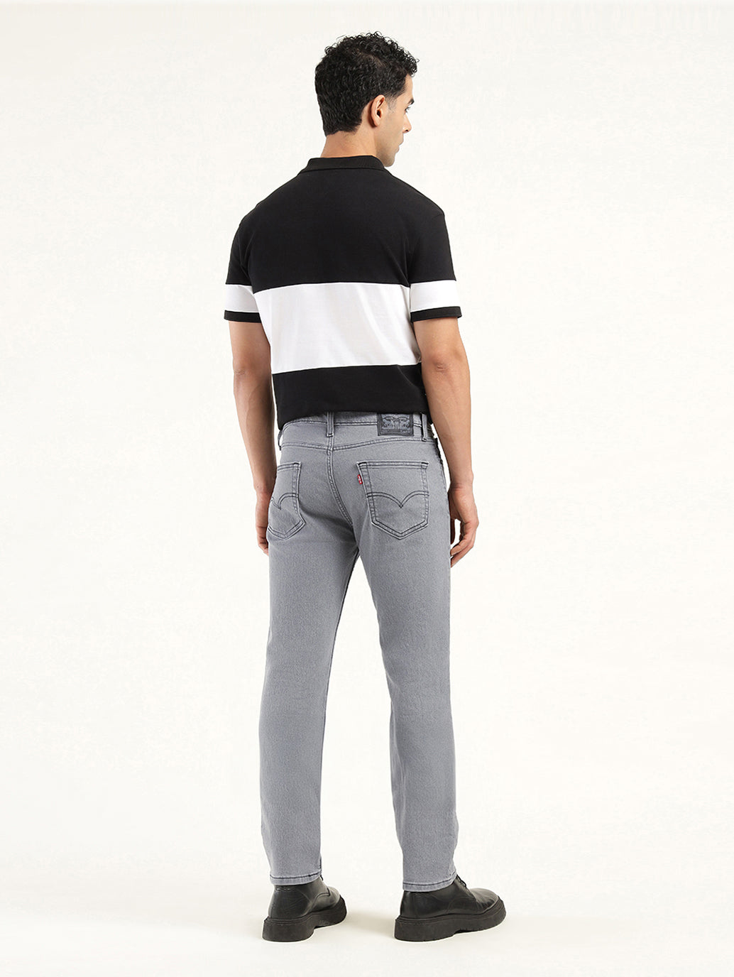 Men's 511 Grey Slim Fit Mid Rise Jeans - Back View