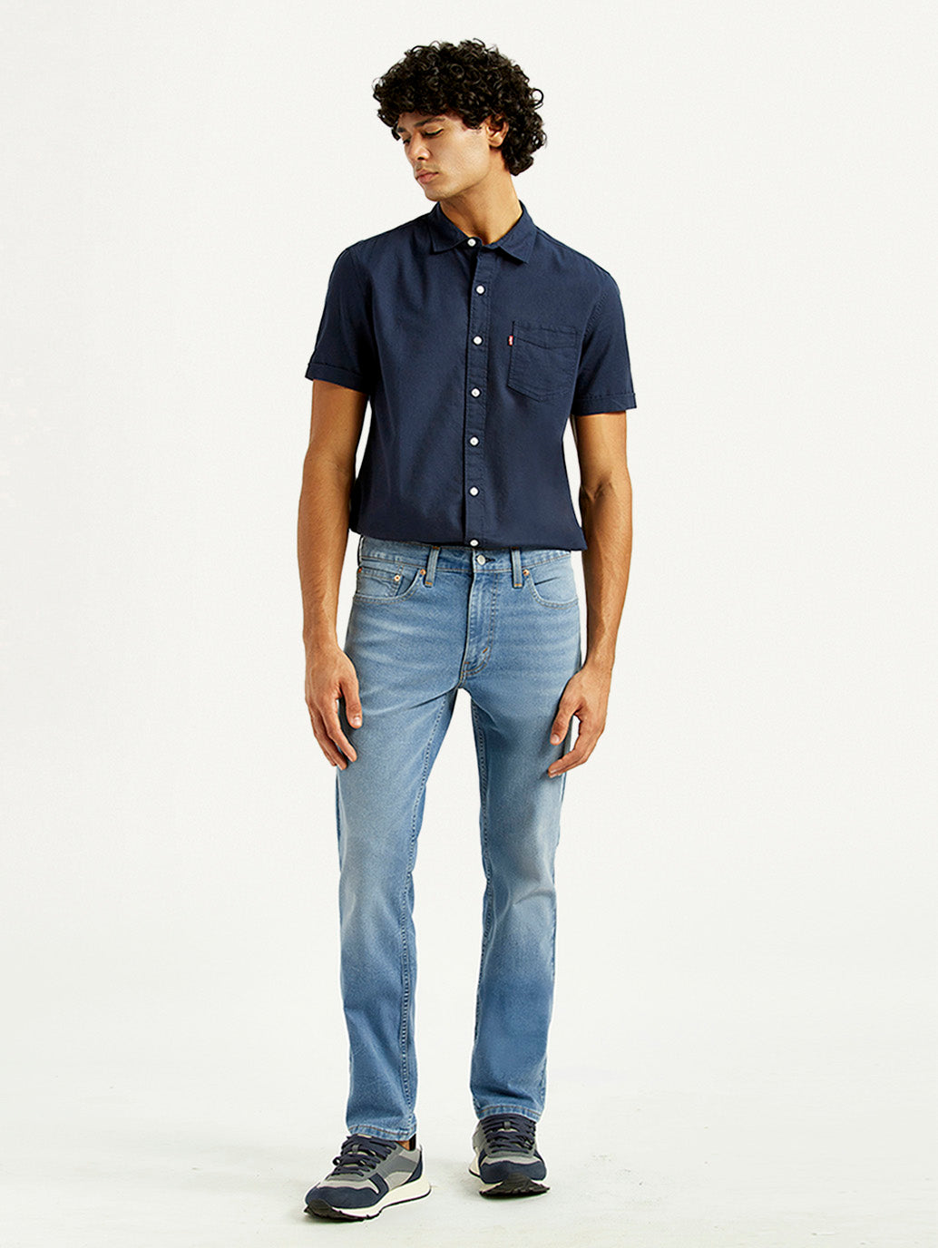 Men's 511 Med Indigo Slim Fit Mid Rise Jeans - Front View