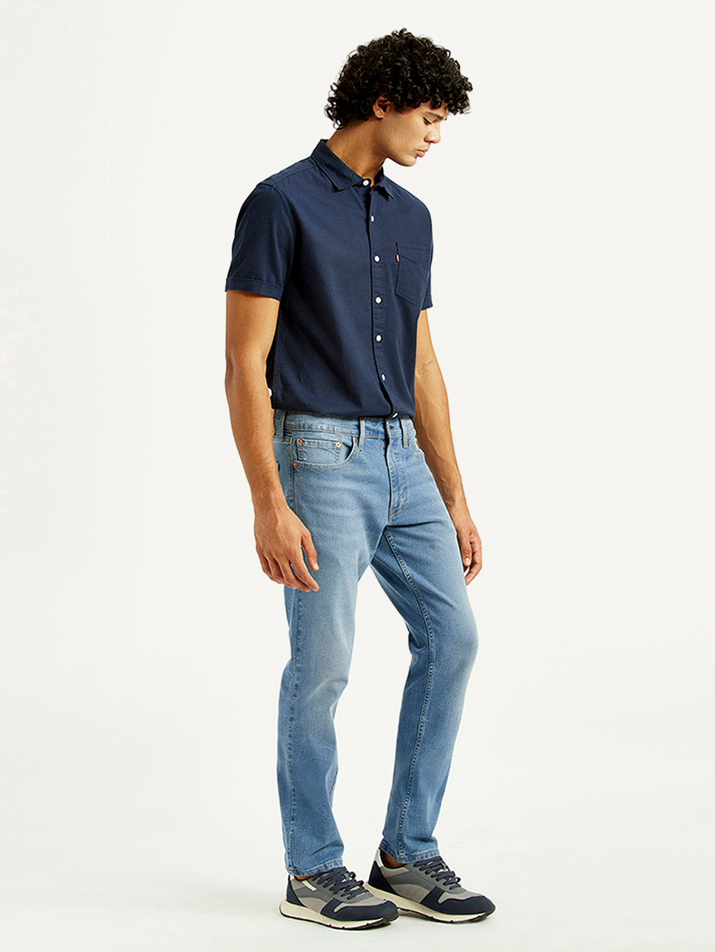 Men's 511 Med Indigo Slim Fit Mid Rise Jeans - Side View