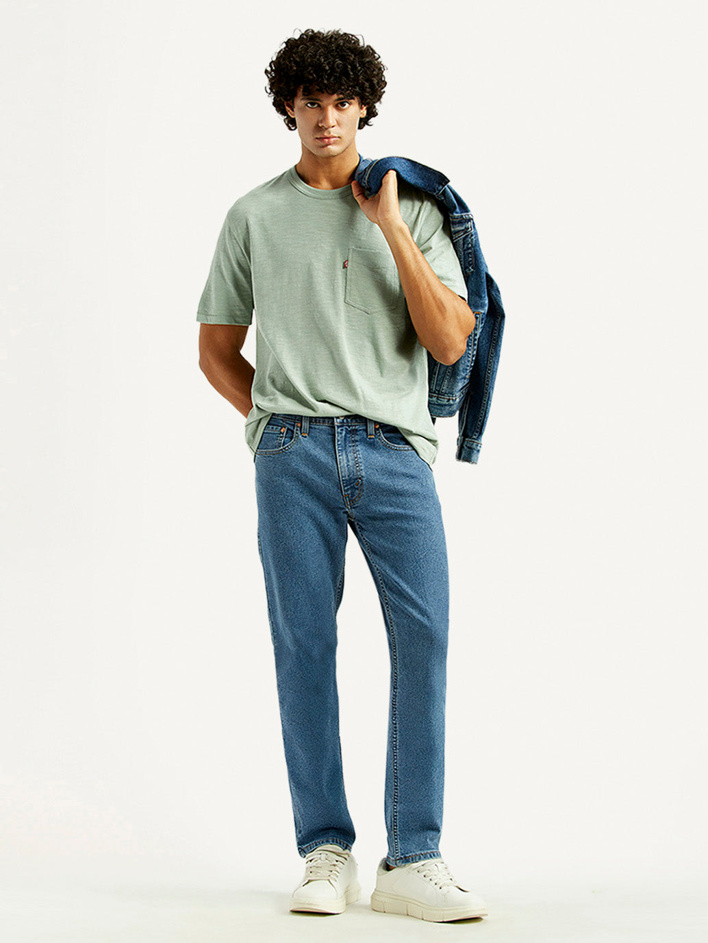 Men's 511 Med Indigo Slim Fit Mid Rise Jeans - Styleshot View