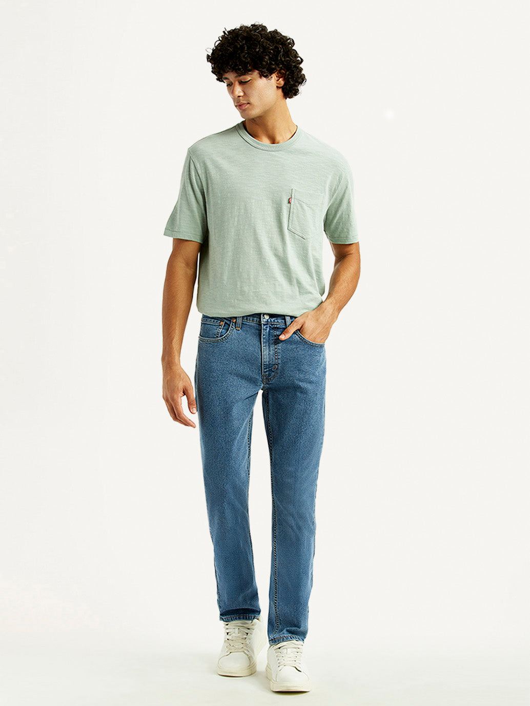 Men's 511 Med Indigo Slim Fit Mid Rise Jeans - Front View