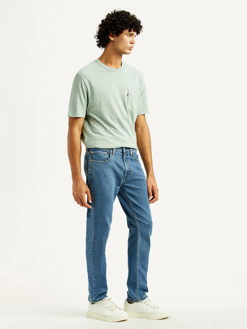 Men's 511 Med Indigo Slim Fit Mid Rise Jeans - Side View